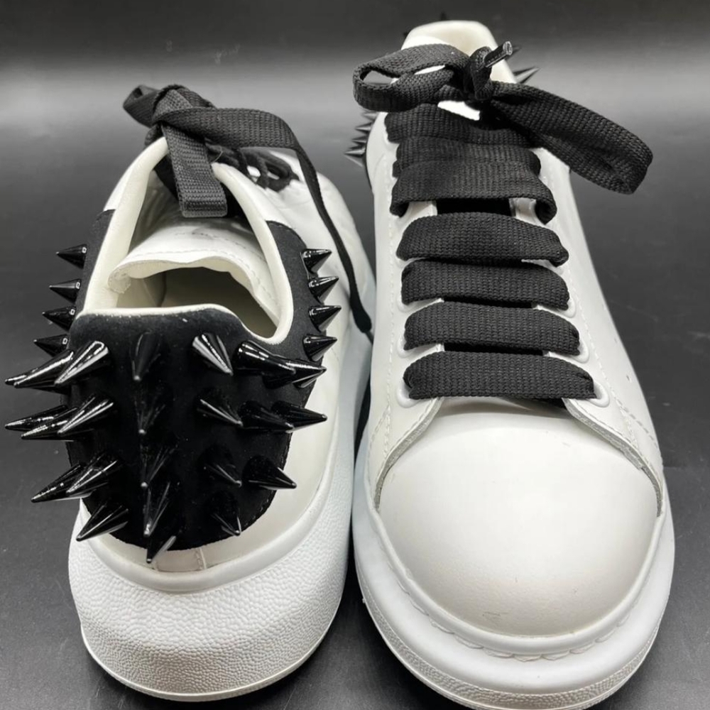 Alexander McQueen Oversized Sneakers White Black Women Size 40.5D EU/9.5 US